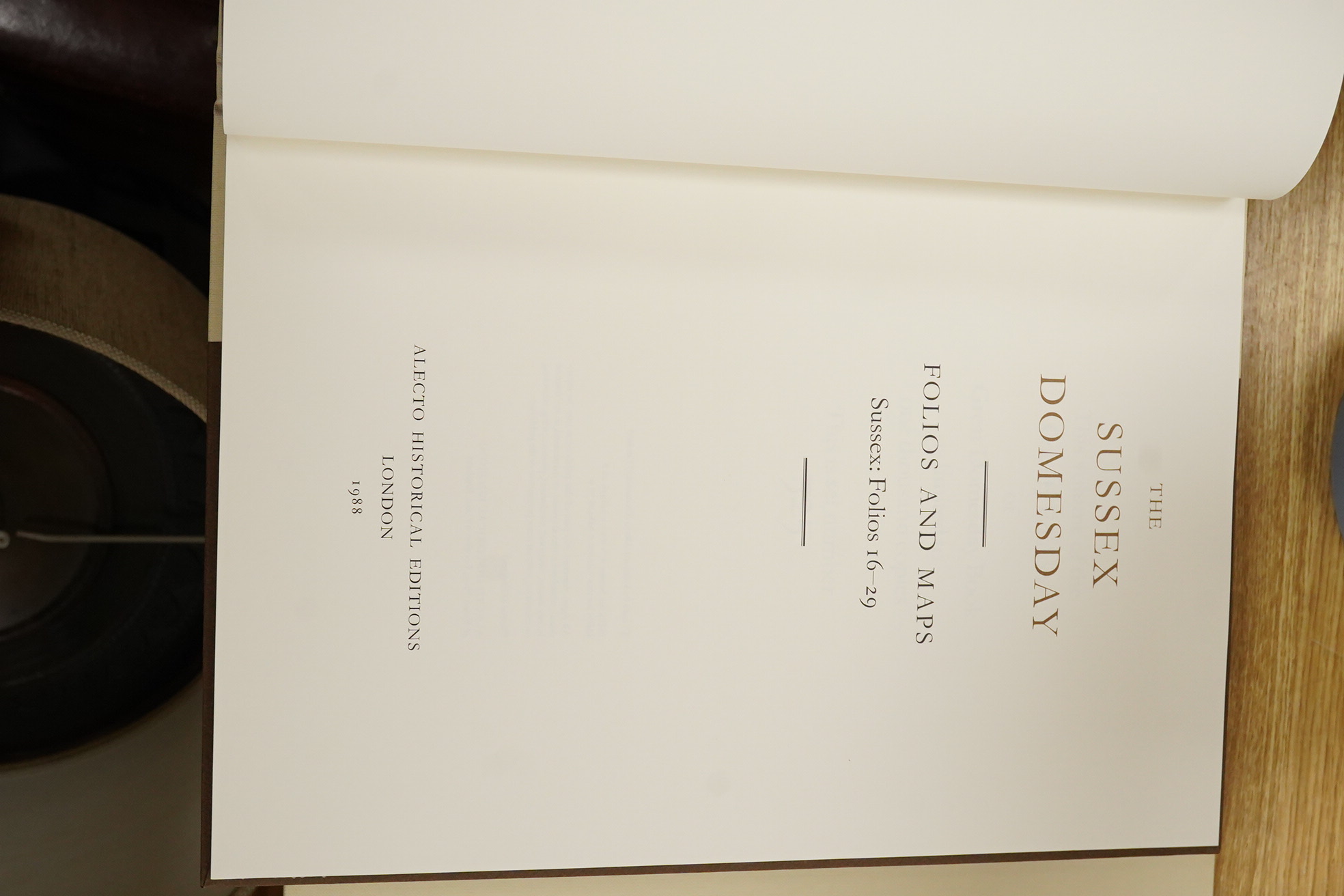 [Domesday] The Sussex Domesday, limited edition, 3 vols, facsimile plates and 2 folded maps; publishers cloth backed boards, gilt spines, in slipcase, 4to. Alecto Historical Editions, 1987-90